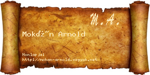 Mokán Arnold névjegykártya